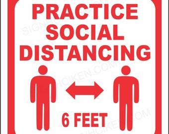 social distancing sign, public health, signs