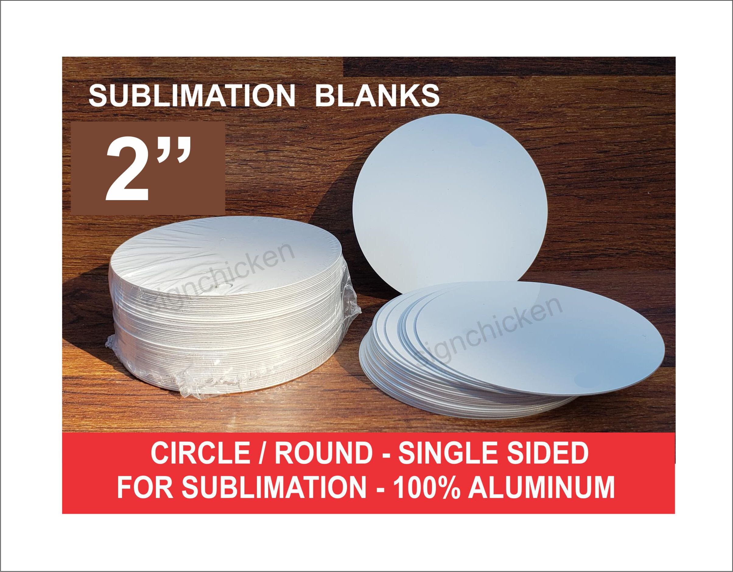Sublimation Blanks, METAL Ornaments, Aluminum, Round, Christmas