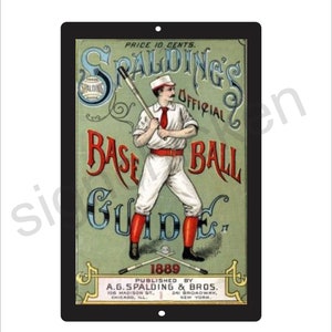 VINTAGE BASBALL PLAYER - Replica, sign , Rusty Look, 8 x 12&quot;