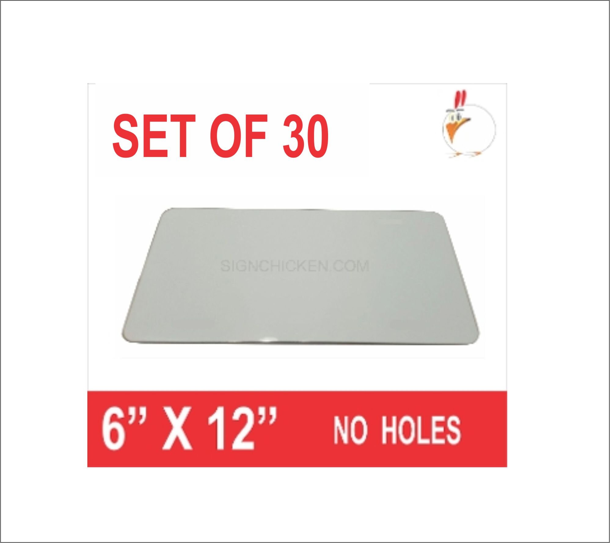 1 Piece PARKING SIGN ALUMINUM SUBLIMATION BLANKS 8 x 12 / WITH HOLES .032