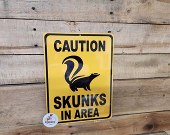 skunk warning sign, skunks, beware