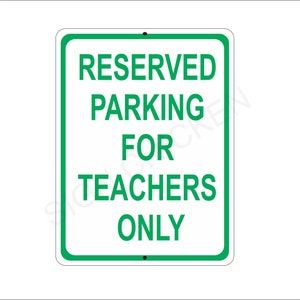 Parkeren voor leraren alleen teken - Leraar parkeren, school parkeren
