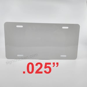 30 stuks: sublimatienummerplaten, 6 x 12 inch (autoformaat 0,025 inch dik aluminium)
