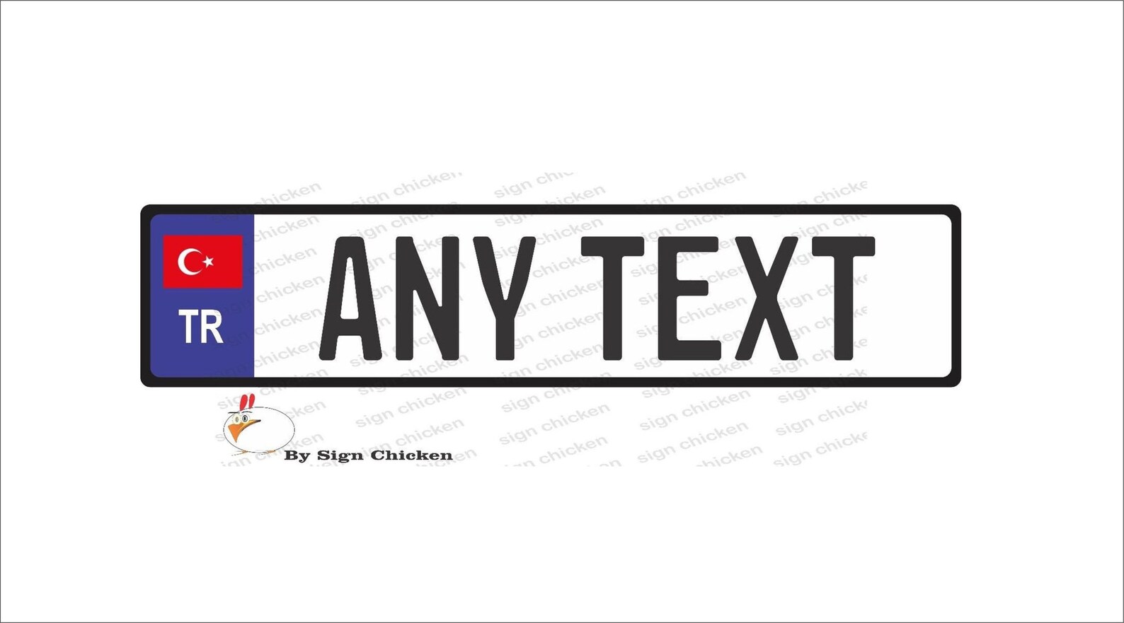 Turkey Turkish Novelty Euro License Plate Custom Text | Etsy