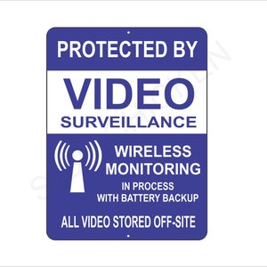 security sign, video surveillance, warning, safety signs