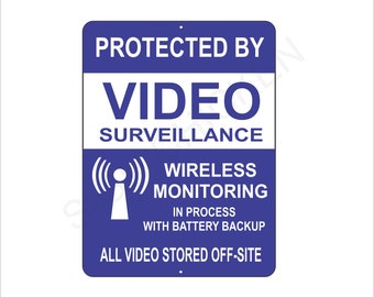 security sign, video surveillance, warning, safety signs