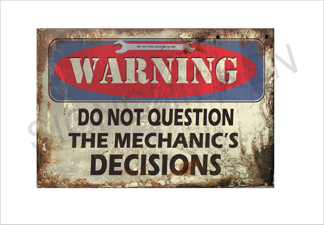 Funny Repair Shop Sign, Mechanic, Auto Repair, Workshop, Garage Sign ...