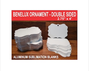 Sublimation, BENELUX ORNAMENT BLANKS, Double Sided White,  aluminum / dye sub blanks, rounds, ornaments -50 pieces