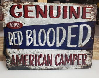 AMERICAN CAMPER SIGN, Camping sign, rv, travel trailer, airstream, sign, decor