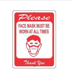 FACE MASK must be worn , social distancing sign, public health, signs, restaruant