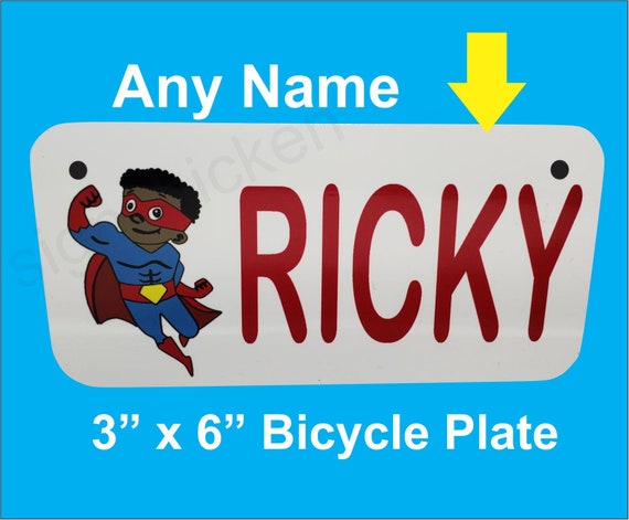 SUPER HERO BOY Custom Name Bicycle License Plate 3 X 6 Bike Tag Golf Cart Walker Go Cart Scooter Etsy Canada