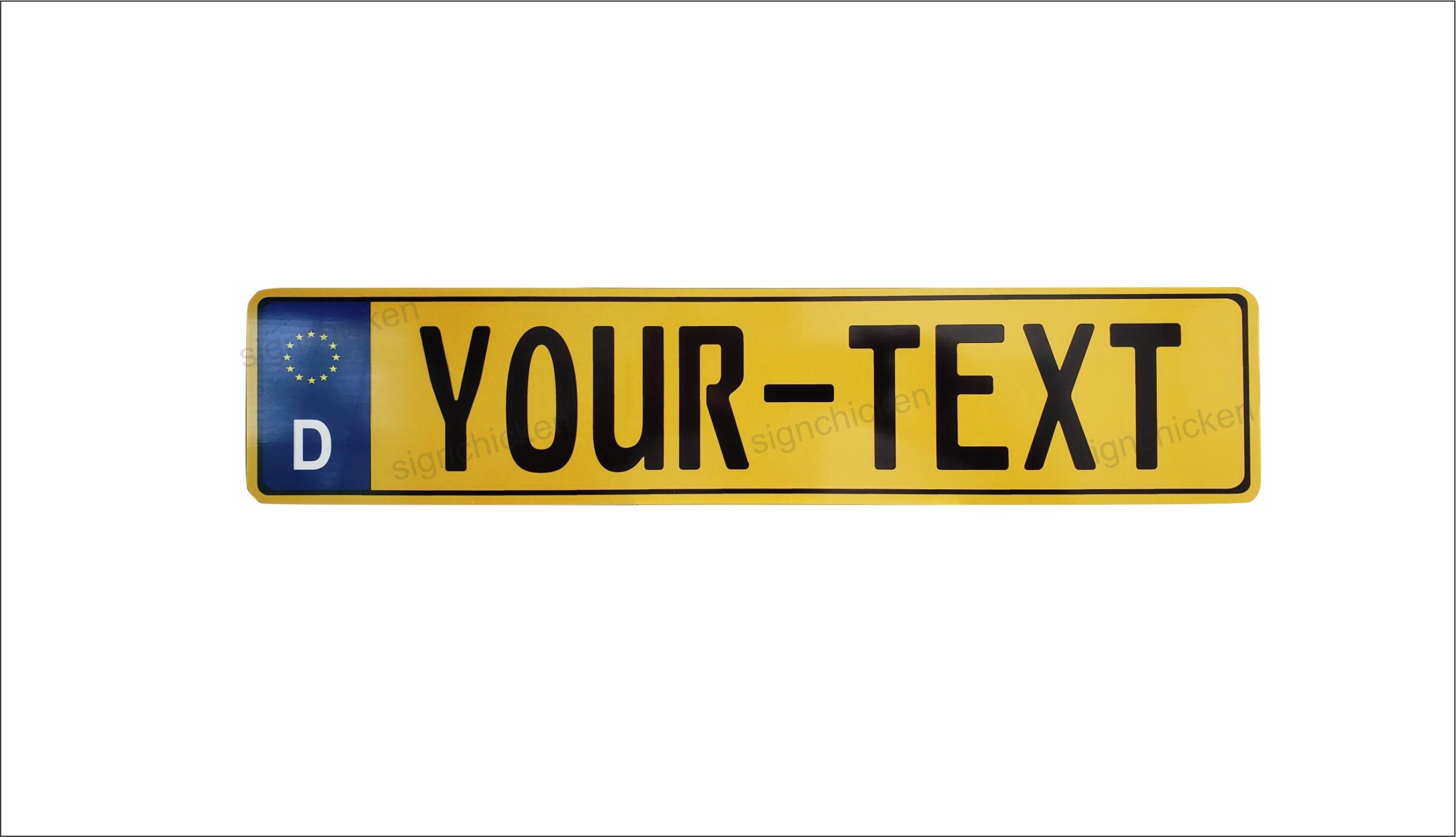 GERMAN EURO D YELLOW Novelty Euro License Plate Custom Etsy