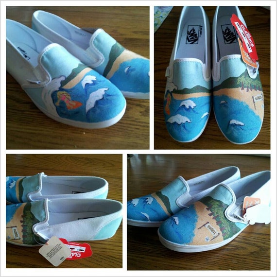 Items similar to Custom Hand Painted Beach Shoes on Etsy