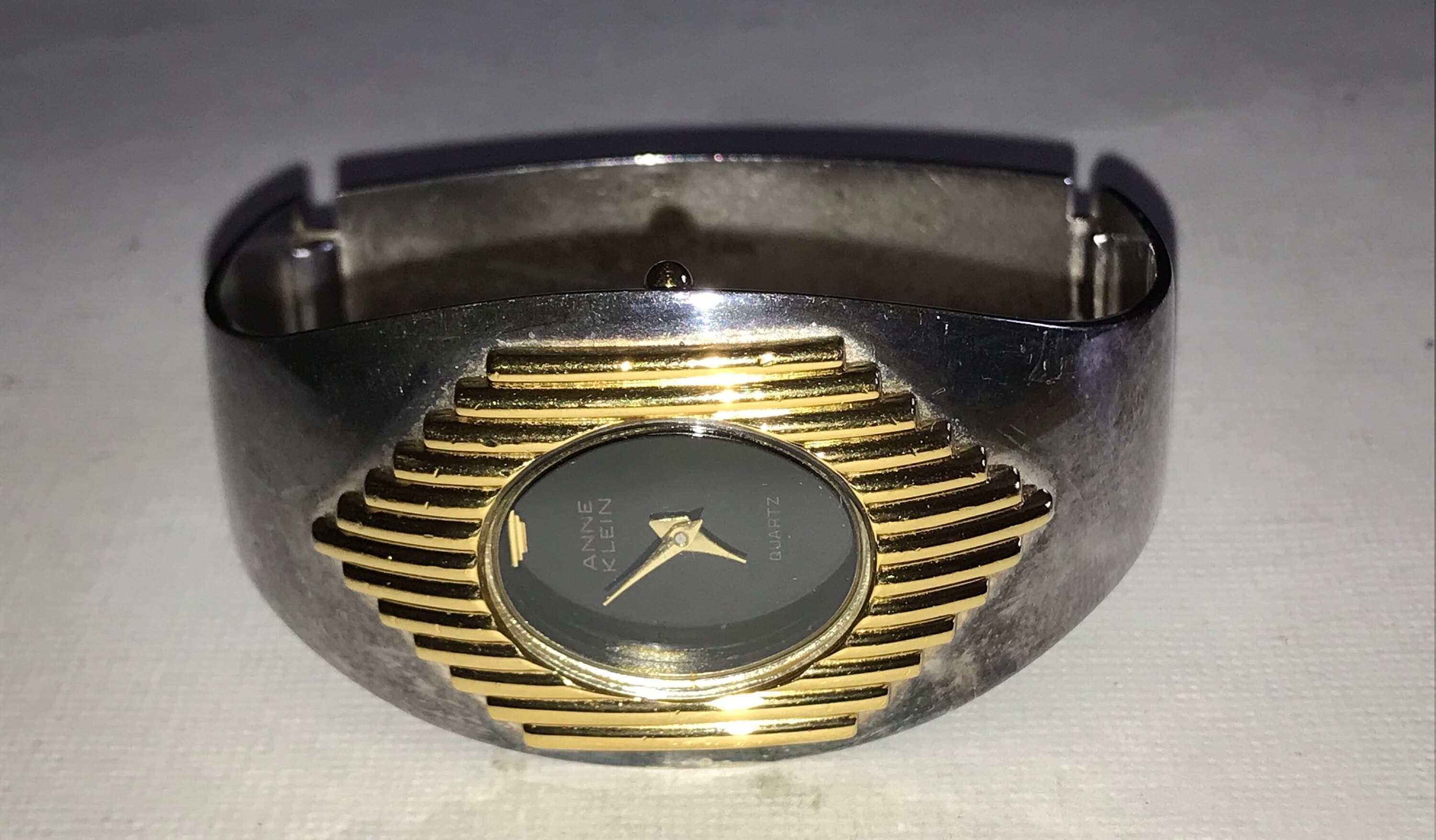 Anne Klein 11/7519 Japan Movt Mid Century Style Clasp Women's