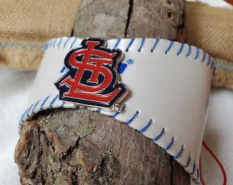 St. Louis Cardinals Large Logo Letters Baseball Bracelet