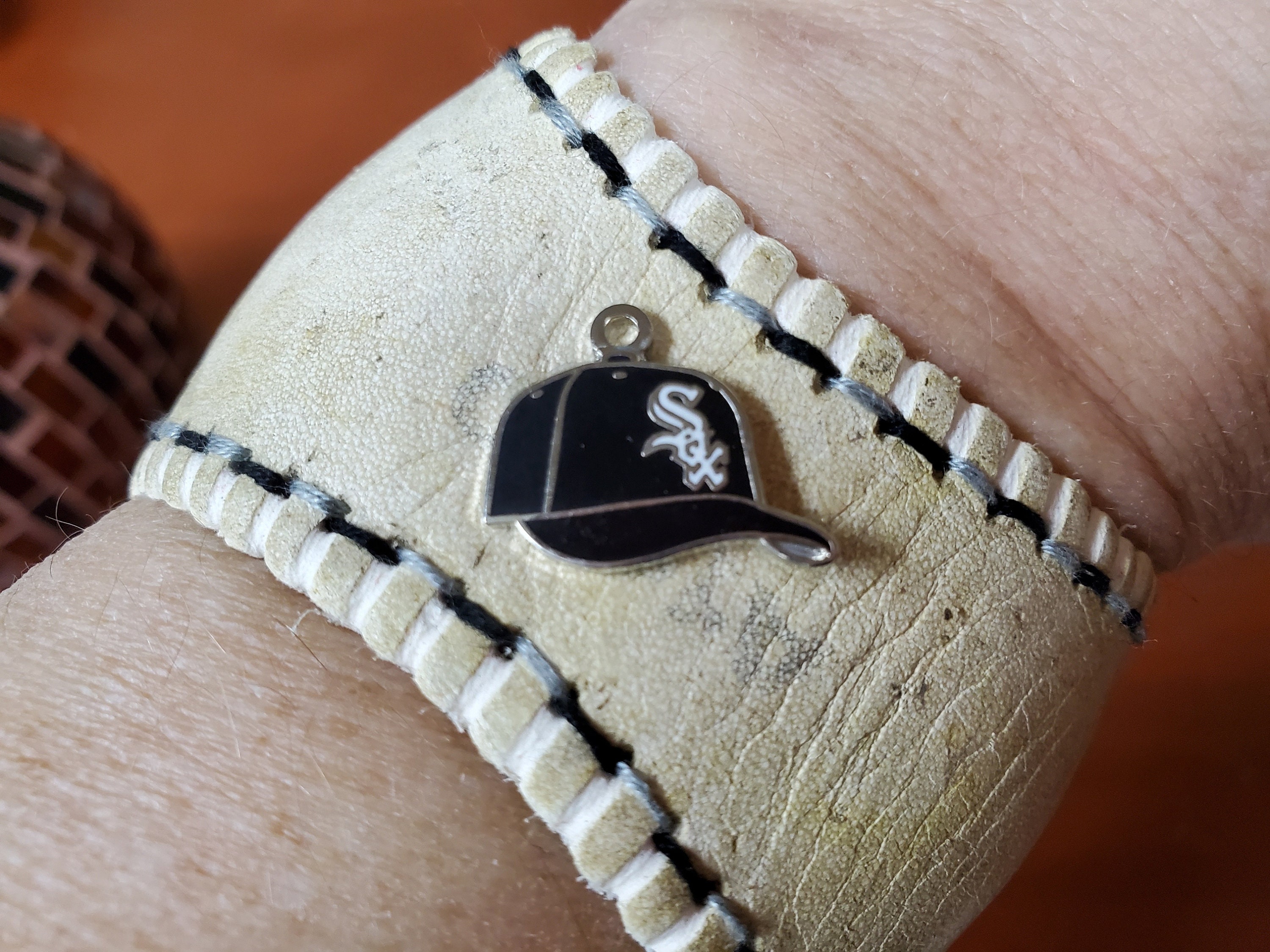 Baseball Bracelet - Chicago White Sox Ballcap Pin
