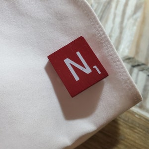 Scrabble Letter Cuff Links in Maroon
