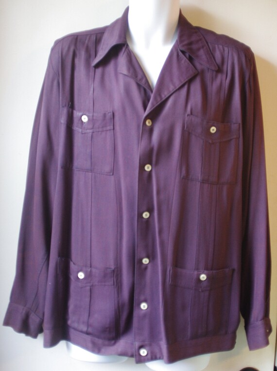 Mens Vintage Eggplant Gabardine 4-Pocket "Sport To