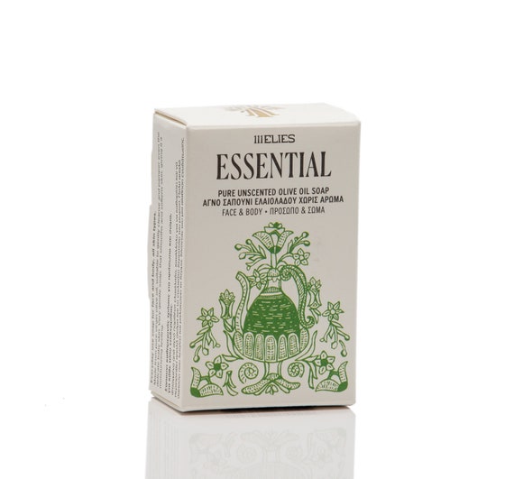 ESSENTIAL Pure Unscented Olive Oil Soap for Face & Body