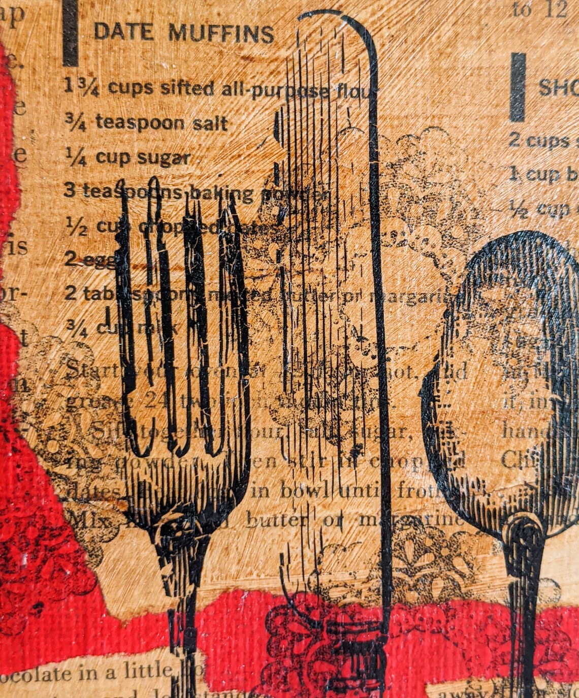 Mom Baking Wall Art Kitchen Decor Framed Mixed Media Vintage Etsy