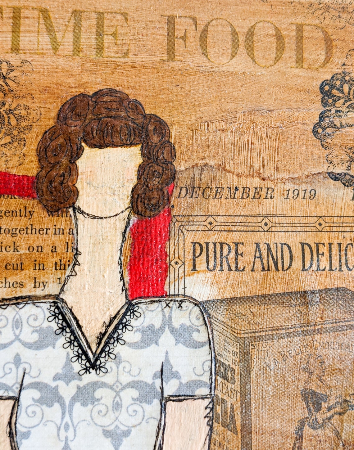 Mom Baking Wall Art Kitchen Decor Framed Mixed Media Vintage Etsy