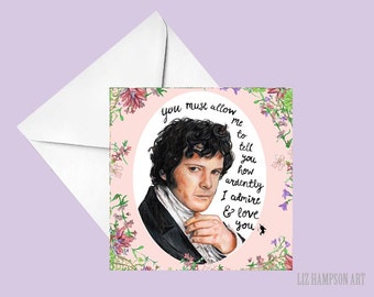 Mr Darcy Pride and Prejudice card