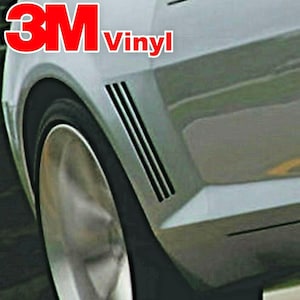 Gills vent insert fits: chevrolet camaro 2010 - 2015 graphic decals on 3m