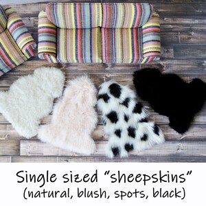 1:12 scale sheepskin dollhouse miniatures singles and quad image 6