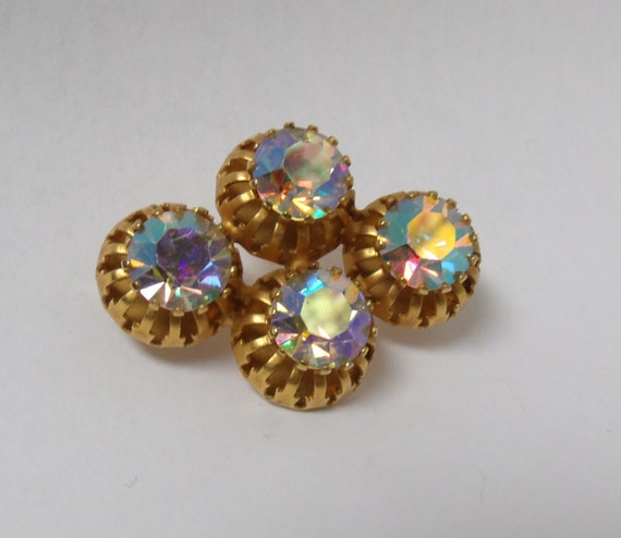Austria Aurora Borealis Crystal Brooch