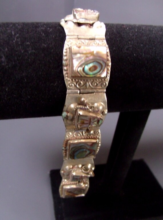 Vintage Mexican Silver Bracelet - image 4