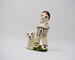 Vintage DeLee Boy with Dog Figurine, Hollywood California Art Pottery Figurine 