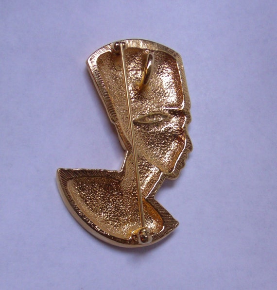 Vintage Nefertiti Brooch Pendant - image 5