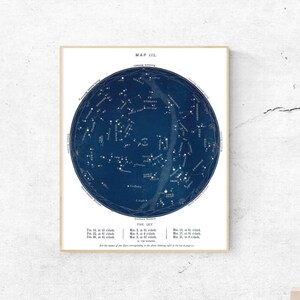 Grafico stellare del mese di nascita antico 19 febbraio - 21 marzo - dal 1921 - DOWNLOAD DIGITALE - Arte della parete