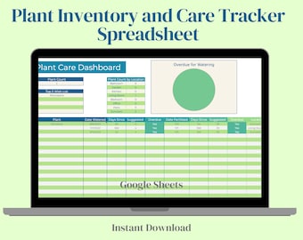 Plant Care Tracker: Google Spreadsheets (digitale download)