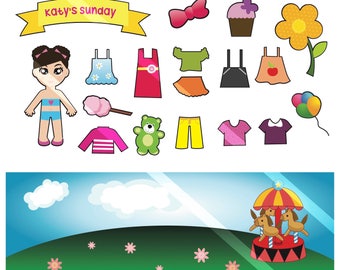 Paper Doll Printable PDF - Personal Use