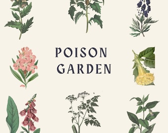 Poison Garden Set – Vintage Botanical PNG + JPEG Images