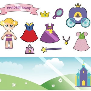 Princess Paper Doll Printable PDF - Personal Use