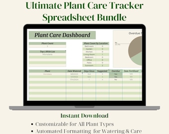 Spreadsheet plantenverzorgingstracker, bewateringsschema kamerplanten (digitale download)