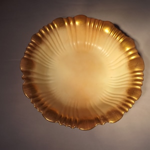 Royal Worcester Circular Bowl Oyster Color with Gold Gilding 8&quot;  1889 Antique Pottery , Vintage Creamer, Vintage Dishware Christmas