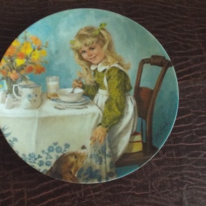 John McClelland Collector Plate &quot;Breakfast&quot;  With COA Plate # 7680A Recco, Souvenir Plate, Vintage Plates, COllectors