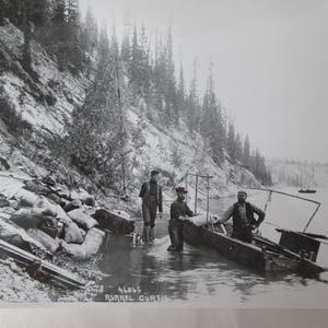 Antieke Yukon Klondike Gold Rush zwart-wit foto Yukon archief #79 mislukte run door Whitehorse snelle collectible, vintage kunst