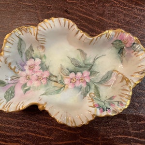 Limoges Frankreich, Poreclain, Ungewöhnliche Weihnachten, Hochzeit Erntedank, Geriffelte Kanten Ungerade Farbe