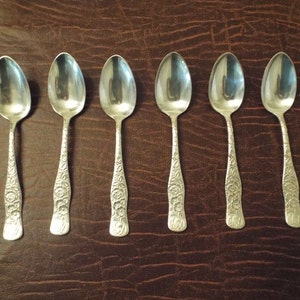 Toronto Silver Plate Co. 1882-1929 teaspoons  Anitque Spoons Set of 6, FREE SHIPPING