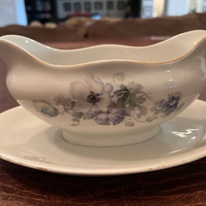 Böhmen Tjeckien - Slovakien Såsskål med undersida monterad tallrik ELEGANT - Ser helt ny ut