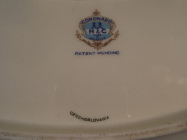Vintage H & C Coronado Platter Bohemia Czechoslovakia 15" Replacement ...