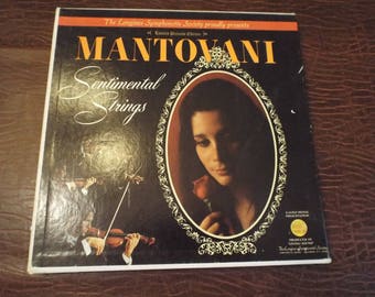 Mantovani Sentimental Strings Longines Society  Vinyl 33 Gift under 10 USED Excellent Condition Vintage Record 5 RECORDS