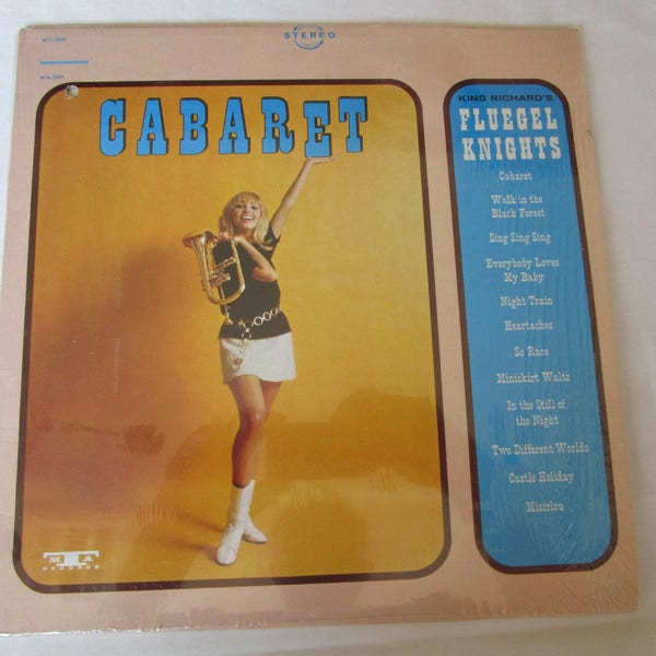 Cabaret King Richards Fluegel Knights Vinyl 33 1/3 Album Sleeve , Gift under 10 Christmas Present