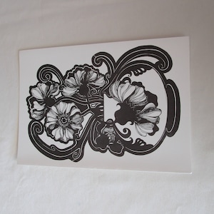 6 Tarjetas de notas Dibujo original OOAK Flores en florero Tarjeta de Navidad con sobres Saludos de temporada Conjunto de tarjetas de bosque Conjunto de tarjetas en blanco Obras de arte