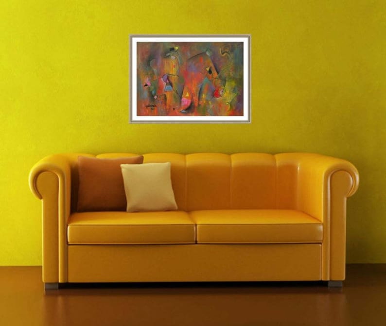 Large Abstract Painting With Horses the Little Horse by - Etsy