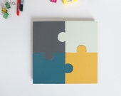 SALE 25% OFF. The Jigsaw Coaster. Set of 4. Eco Cardboard Coasters. Weekend Getaway